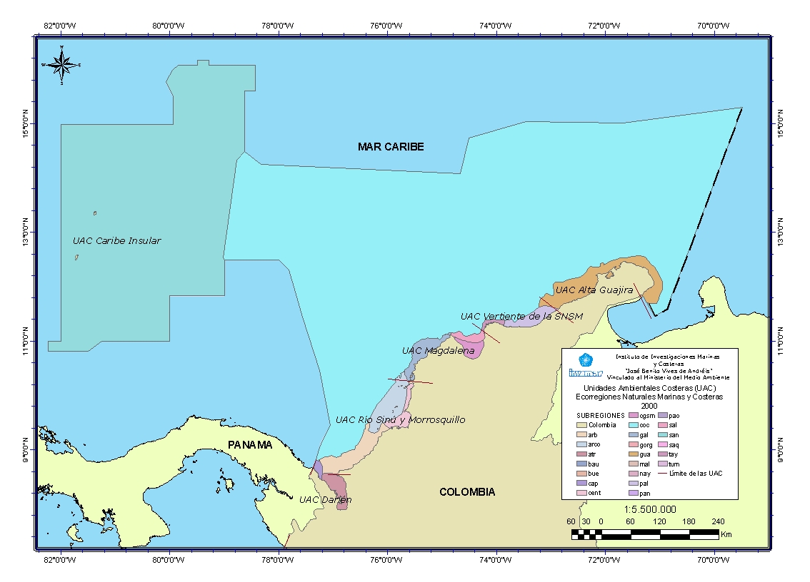 Mapa Caribe Colombia