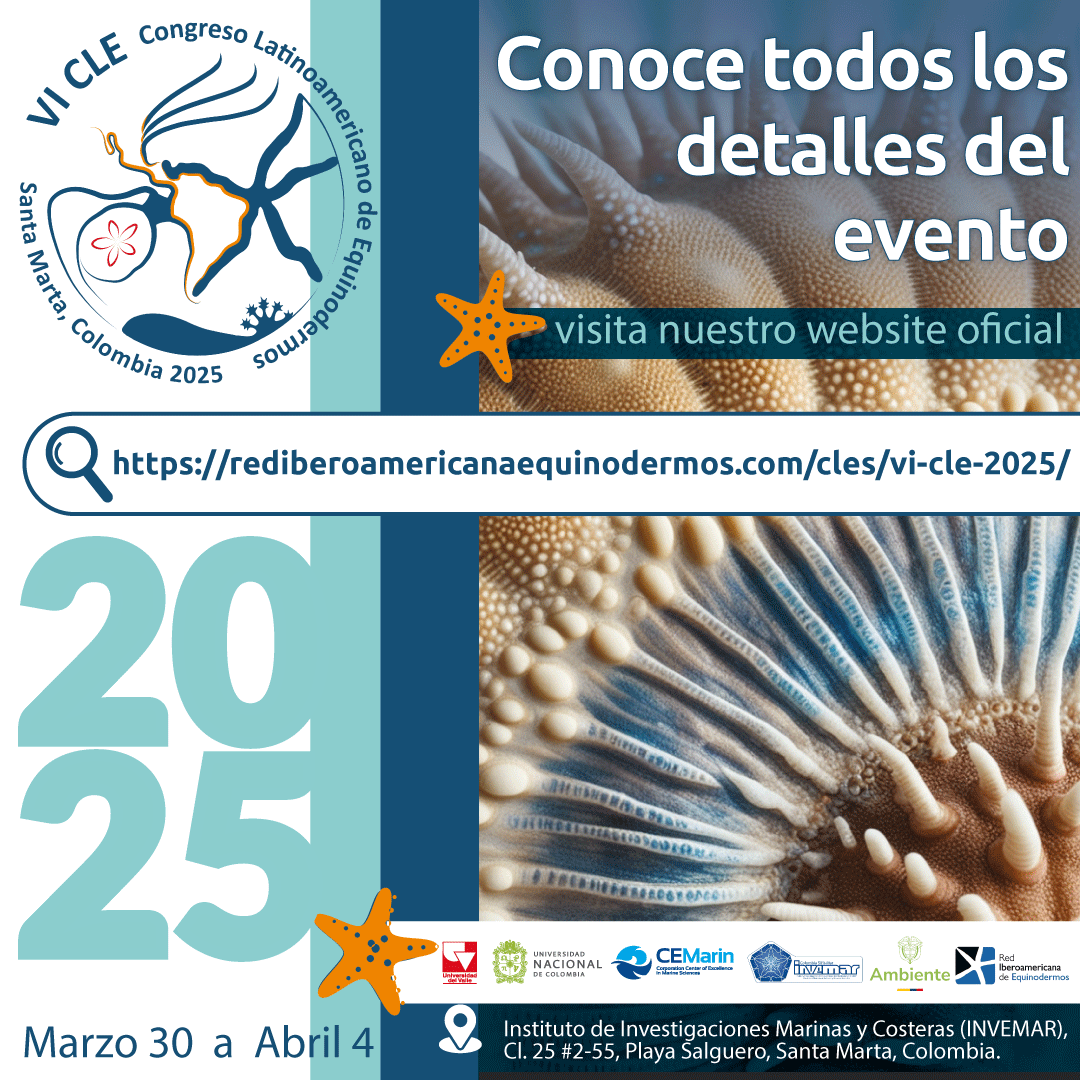 Nota mencioa el evento VI Congreso Latinoamericano de Equinodermos enmarcado en el aniversario de Santa Marta