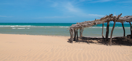 Imagen de choza en la playa