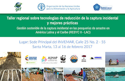 Afiche de Gestión sostenible de la captura incidental en la pesca de arrastre de América Latina y el Caribe