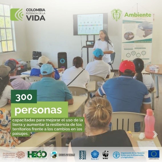 Fotos del curso 300 personas capacitadas para mejorar el uso de la tierra y aumentar la resiliencia de les territorios frente a los cambios en los países