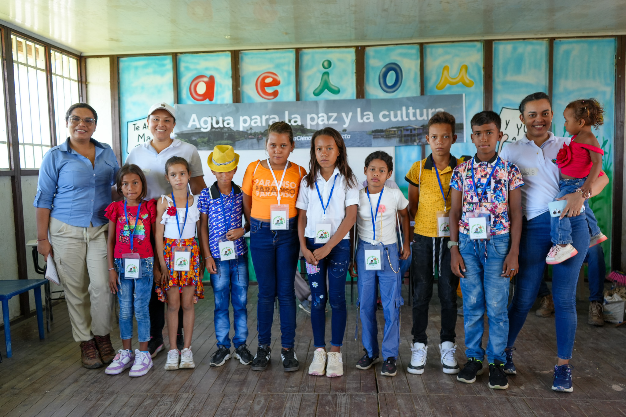ocho niños de la comunidad asumieron el compromiso de convertirse en Guardianes de la Ciénaga