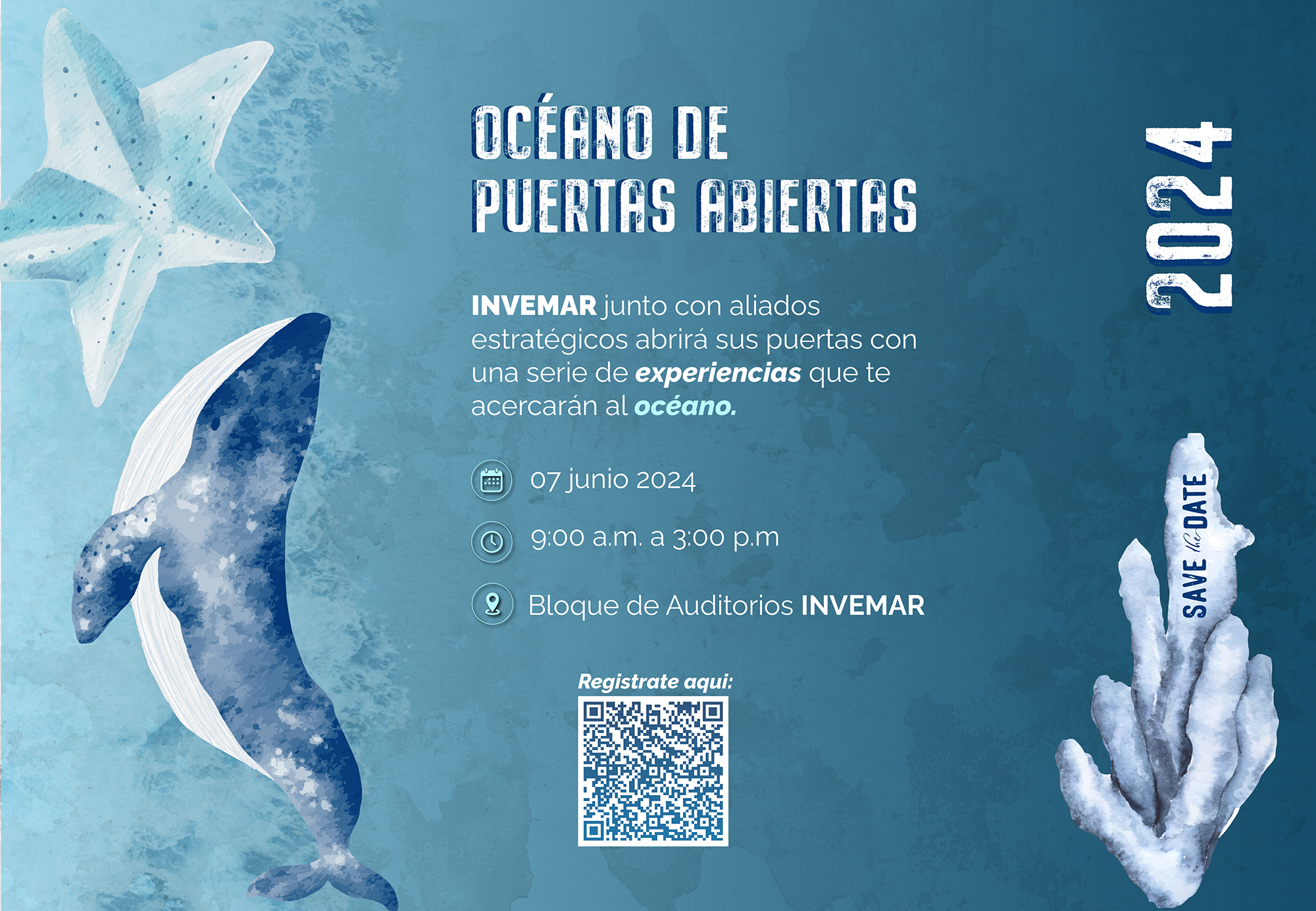 Imagen invitación Puertas Abiertas del Invemar