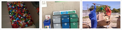 Collage de fotos de las medidas y actividades realizadas por el INVEMAR para el tratamiento de residuos