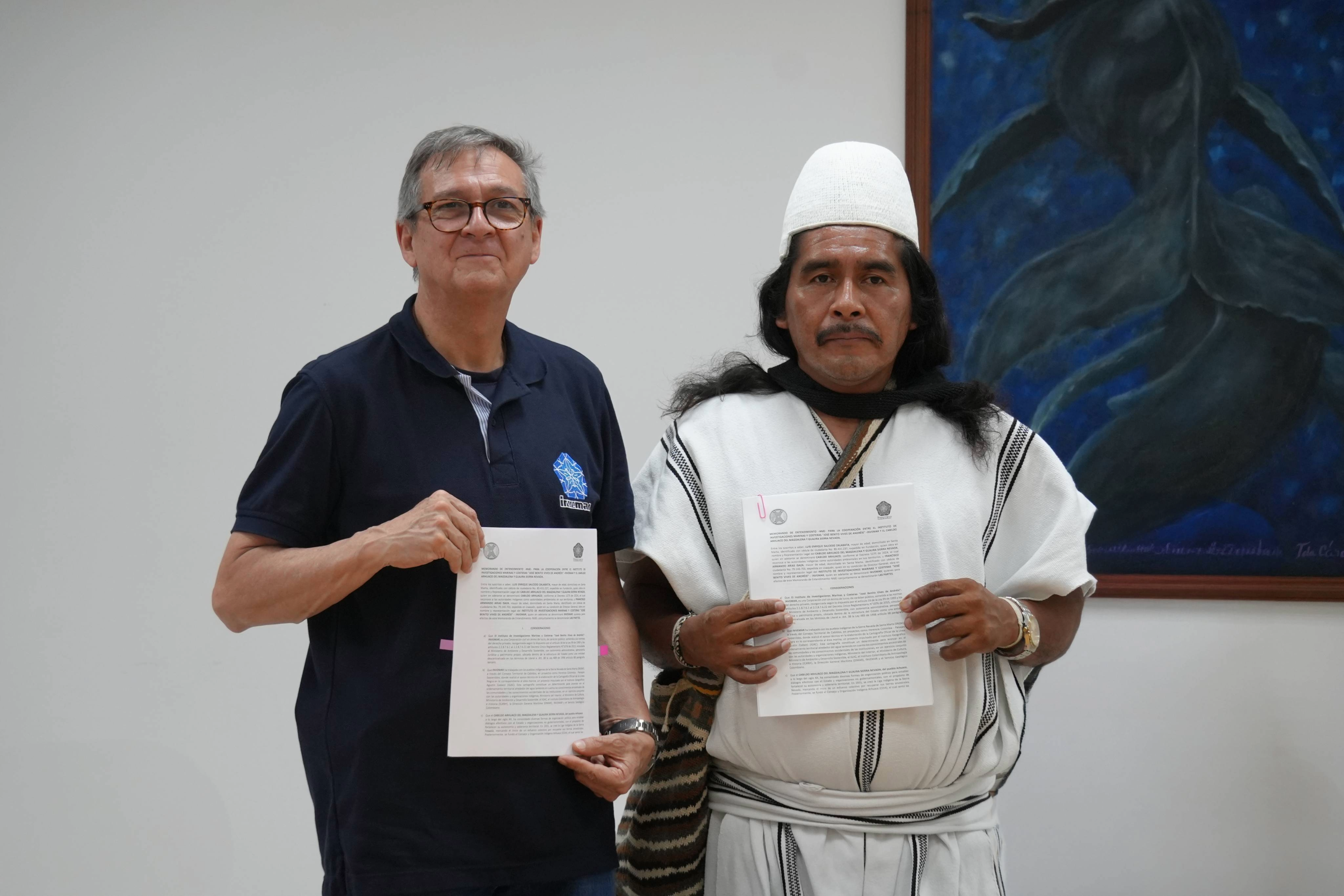 Firma memorando de entendimiento entre Invemar y Cabildo Arhuaco del Magdalena y la Guajira